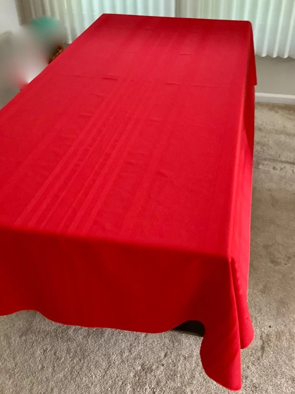 Extra Long Red Tablecloth Christmas Holiday 100